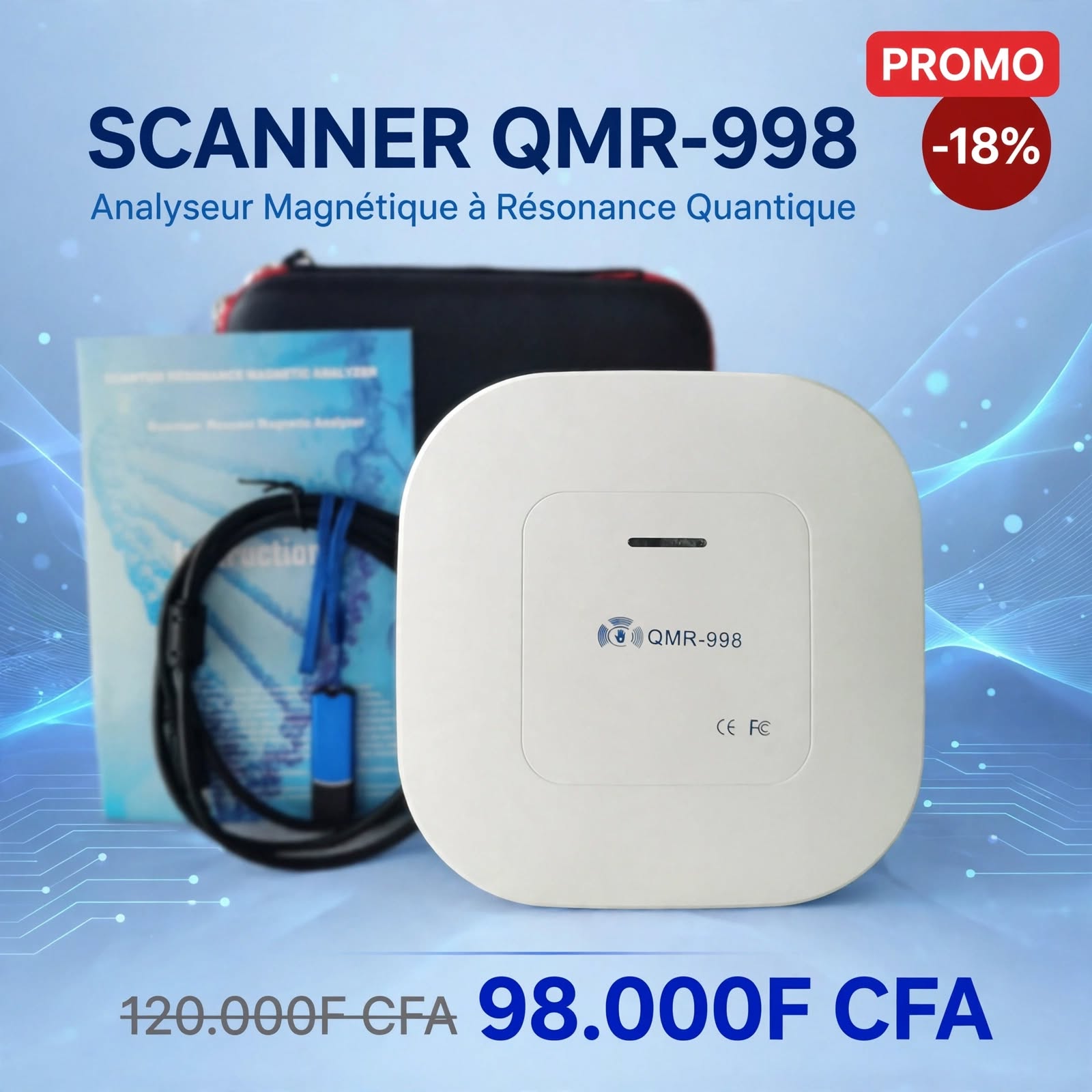 Scanner de santé quantique QMR-998 avec 53 analyses